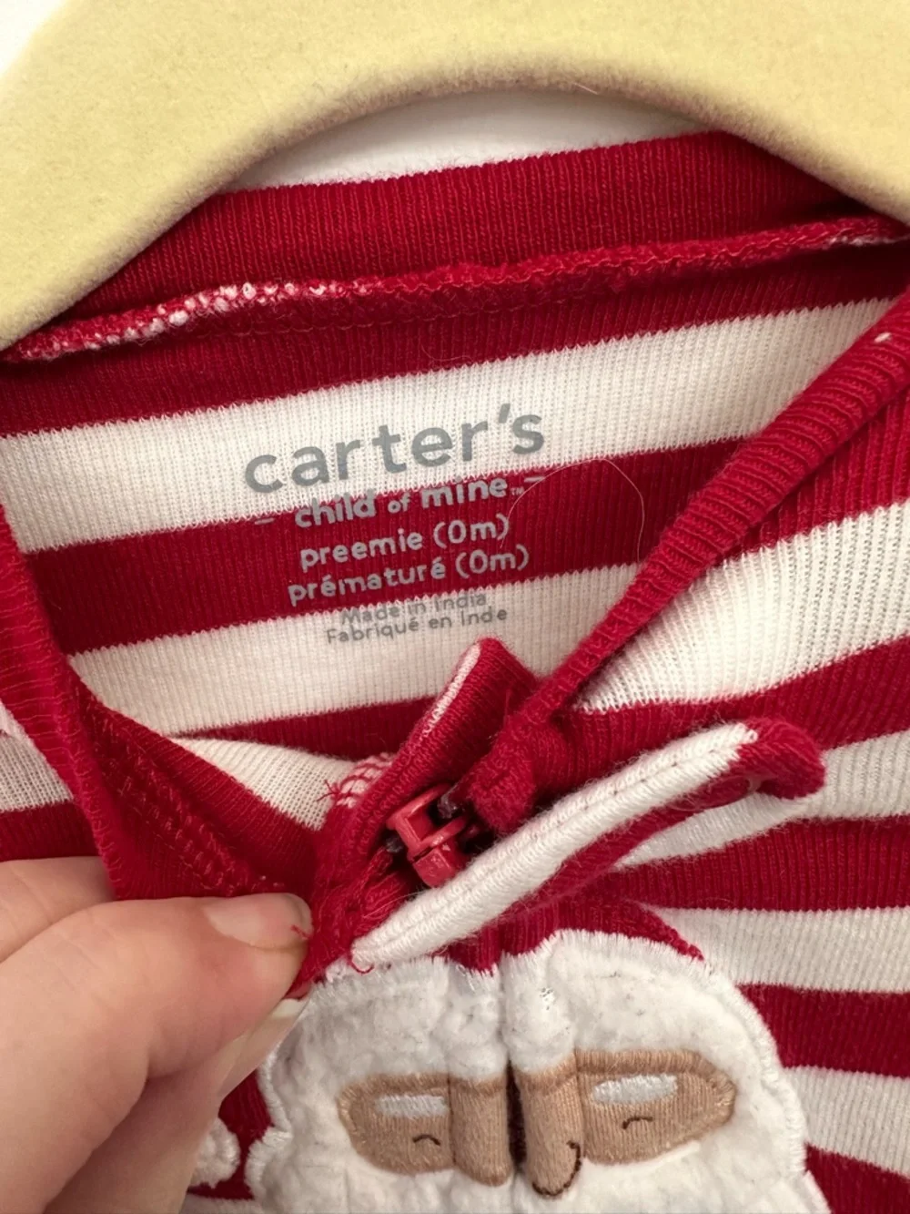 CARTERS | Santa and Snowman sleeper | Preemie - Picture 8 of 9